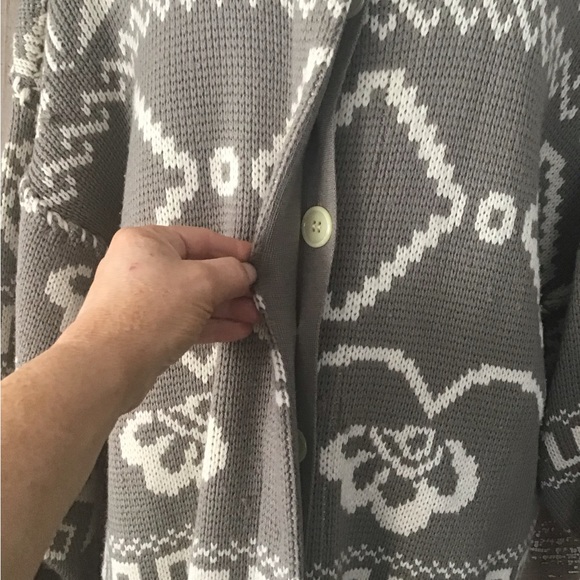 Magic made in Italy wool cardigan sweater coat size small unique tasseled - Picture 3 of 10